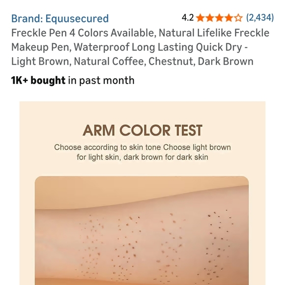 Freckle Pen by Fke.  Warm Brown New In Box. You Get 2! - Picture 10 of 16